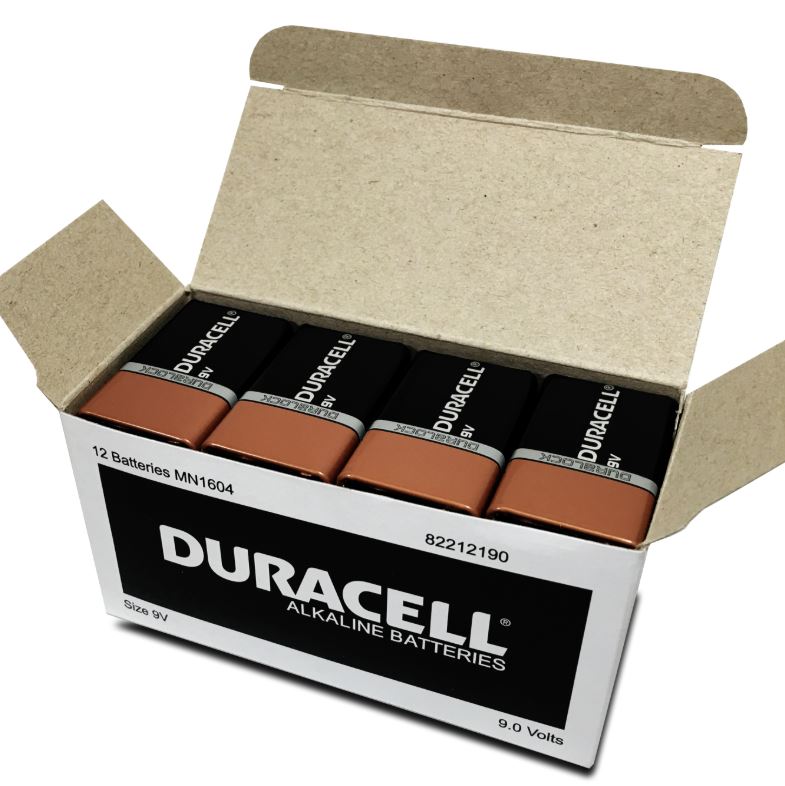 DURACELL ALKALINE BULK 9V BOX12 BATTERY MN1604 Independent Office
